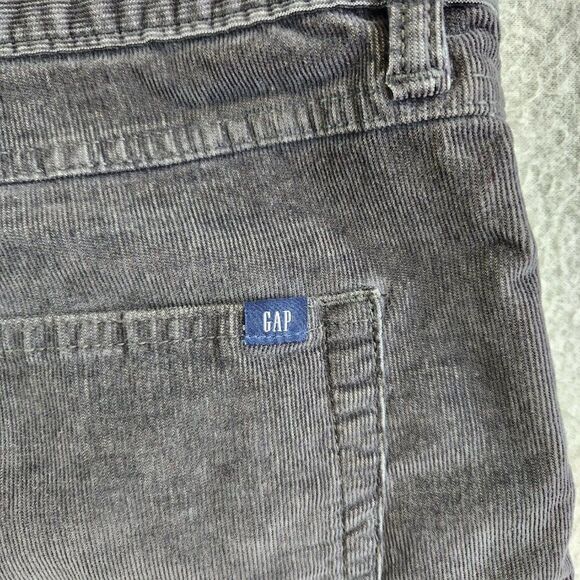 Gap Shorts Womens 16 Gray Corduroy Raw Hem Cut Off Mid Rise Stretch - Picture 4 of 13